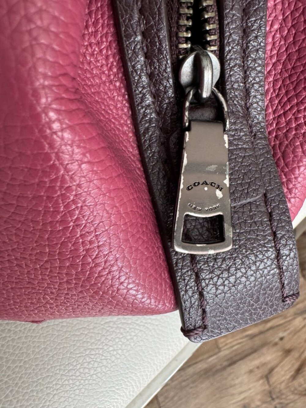 COACH Retail Dalton 31 Colorblock Pebble Leather Hobo Whipstitch 76068 - Picture 8 of 13